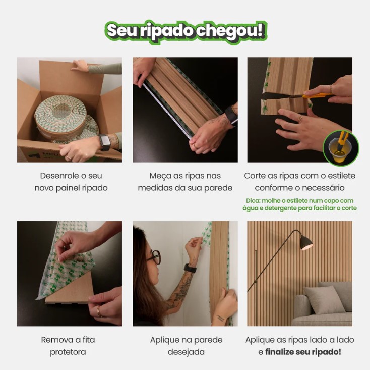 MEU RODAP� - PAINEL RIPADO EVA AUTOCOLANTE LINHA PLAY AZUL 10CM X 1CM X 10MT